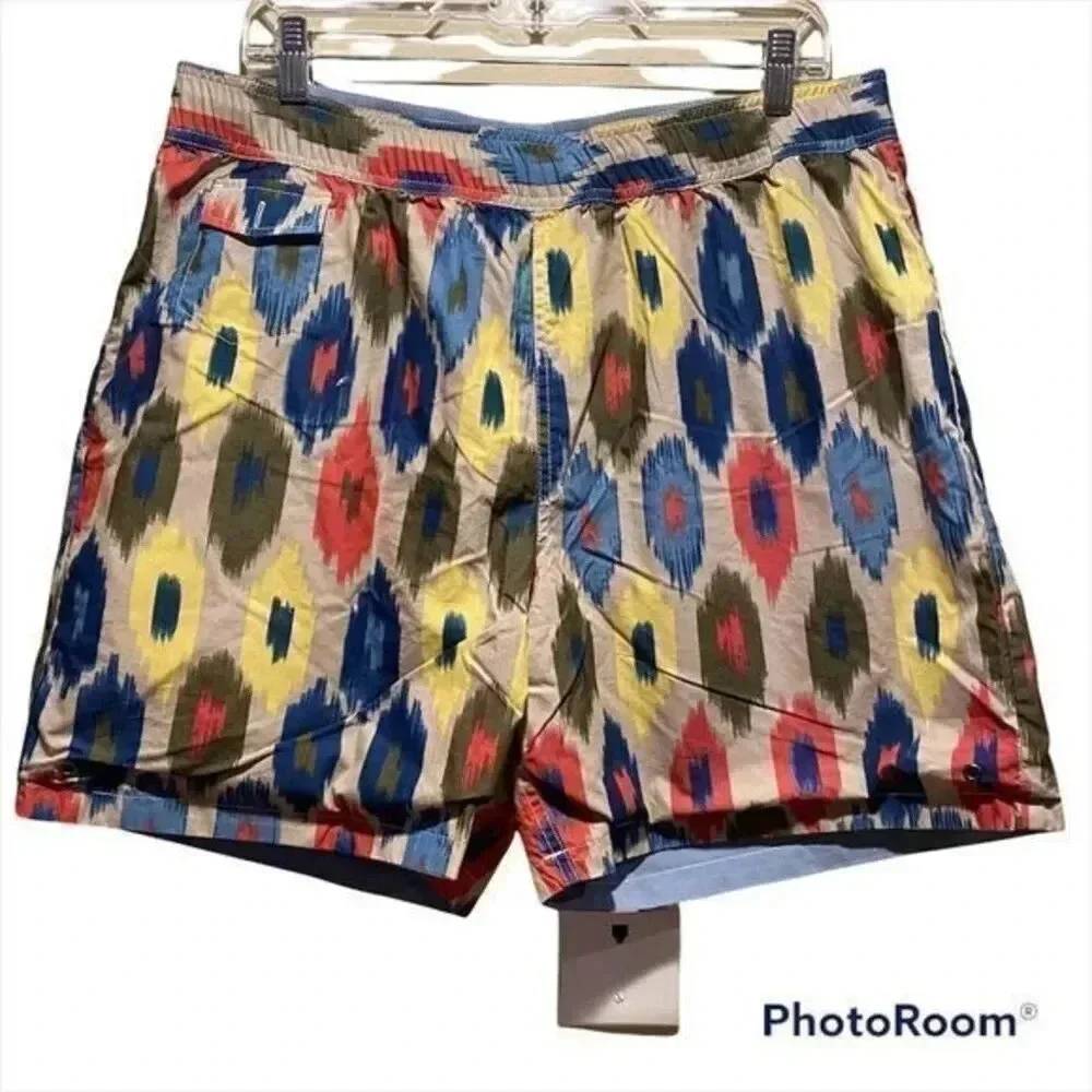 Tailor Vintage Men's Reversible Shorts Multicolor/ Solid Olive Green
